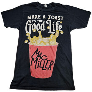 Mac Miller Make Toast To The Good Life T-Shirt Men’s Black Size Small Rap Tee